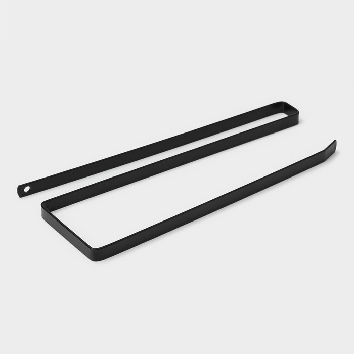 Держатель для бумажных полотенец подвесной Доляна, 26×1,5×12 см, цвет чёрный