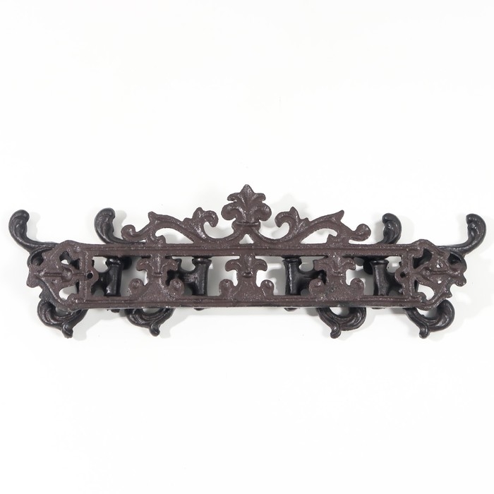 Крючки декоративные чугун Крючки декоративные чугун "Геральдическая лилия с листьями" 13,6х12,8х38 см