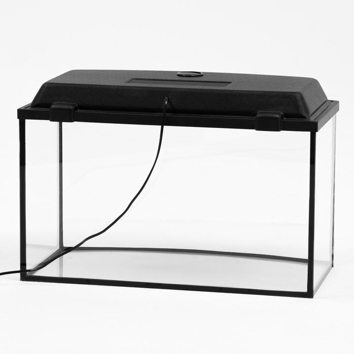 Аквариум Аквариум "Телевизор" с крышкой, 65 литров, 60 х 33 х 35/40 см, чёрный