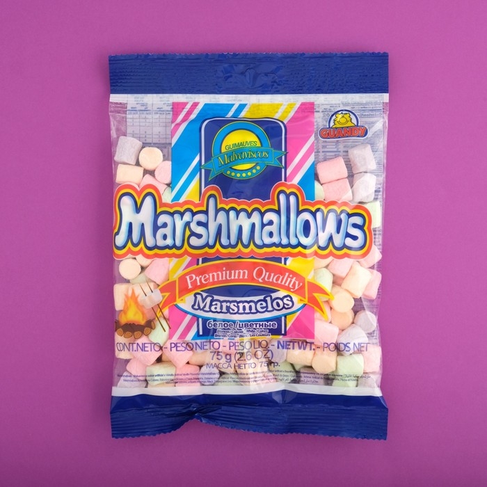 Маршмеллоу Guandy мини цветной, фруктовый, 75 г Маршмеллоу Guandy мини цветной, фруктовый, 75 г