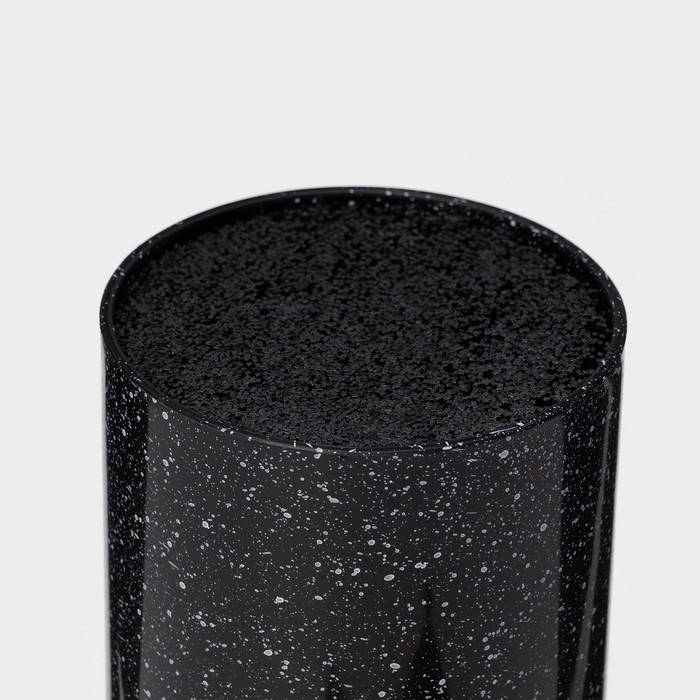 Подставка под ножи с наполнителем «Чёрный гранит», 22×11 см, цвет чёрный Подставка под ножи с наполнителем «Чёрный гранит», 22×11 см, цвет чёрный