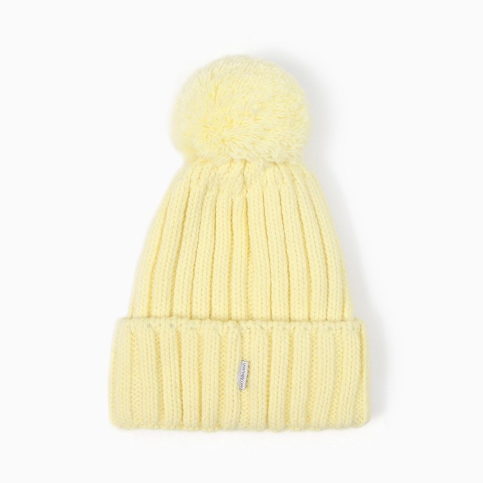 Шапка детская, цвет жёлтый, размер 52-54 Шапка детская, цвет жёлтый, размер 52-54