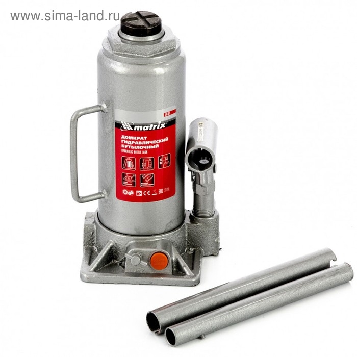 Домкрат гидравлический MATRIX 50767, бутылочный, 10 т, высота подъема 230-460 мм Домкрат гидравлический MATRIX 50767, бутылочный, 10 т, высота подъема 230-460 мм