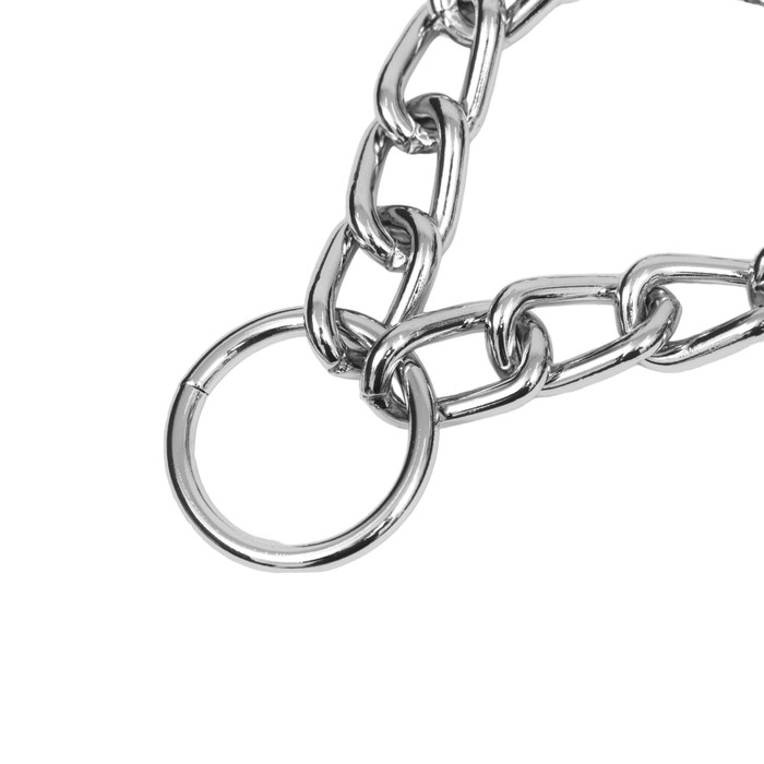 Ошейник - полуудавка металлический двухрядный, 40 см, толщина проволоки 2 мм Ошейник - полуудавка металлический двухрядный, 40 см, толщина проволоки 2 мм