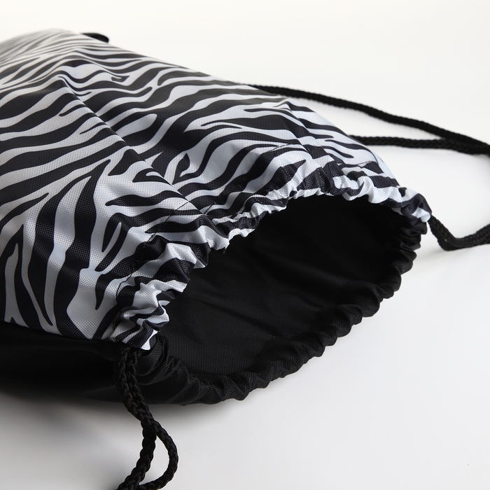 Мешок для обуви на шнурке, цвет белый/чёрный Мешок для обуви на шнурке, цвет белый/чёрный