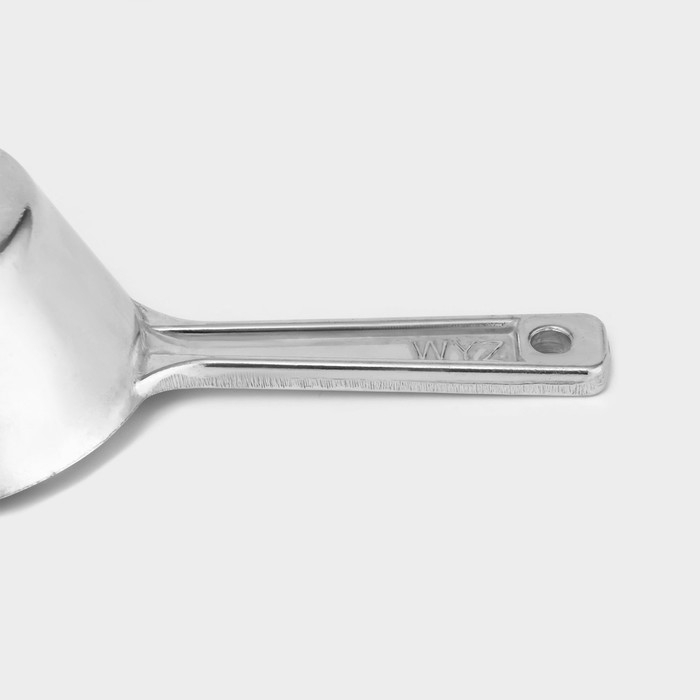 Совок для сыпучих продуктов алюминиевый, длина 14,5 см, цвет серебристый Совок для сыпучих продуктов алюминиевый, длина 14,5 см, цвет серебристый