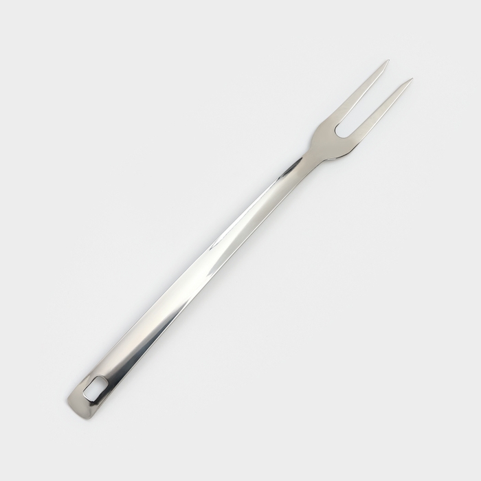 Вилка для мяса из нержавеющей стали Доляна Everyday, h=37×3 см, толщина 3 мм, цвет серебряный Вилка для мяса из нержавеющей стали Доляна Everyday, h=37×3 см, толщина 3 мм, цвет серебряный
