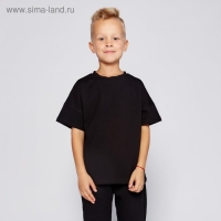 Футболка детская MINAKU:Basic line kids цвет чёрный, рост 104