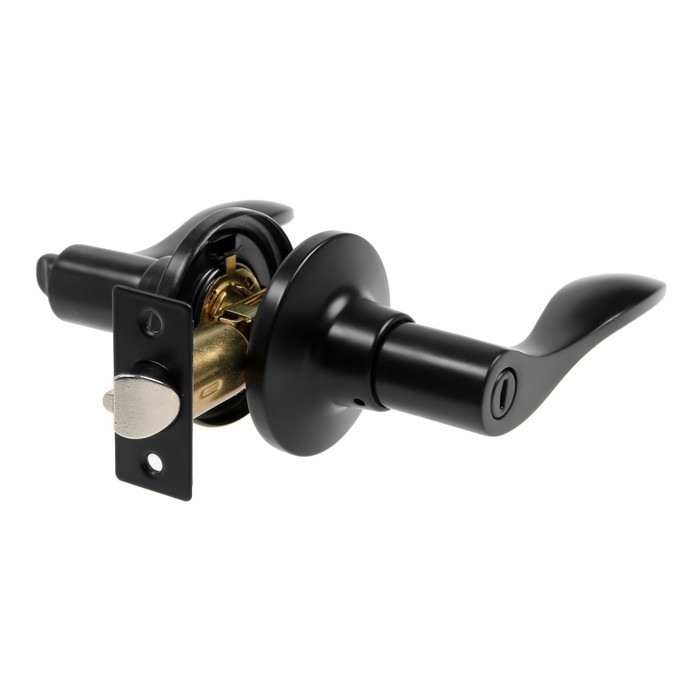 Защелка (мод.3187), межкомнатная, фиксатор, цвет матовый черный Защелка (мод.3187), межкомнатная, фиксатор, цвет матовый черный