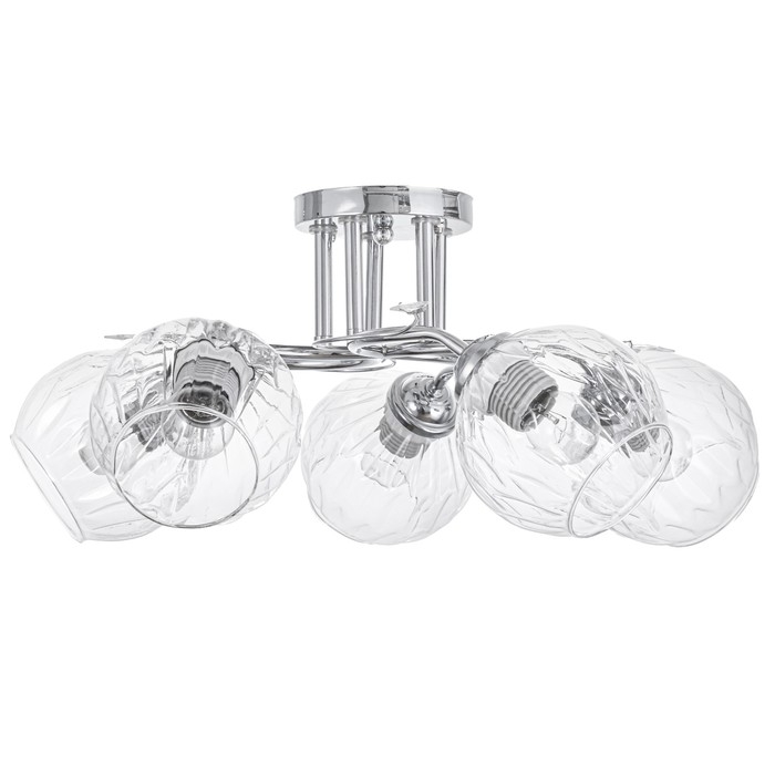 Люстра потолочная Дебра 5х40Вт Е27 Хром 52x52x22 см Люстра потолочная Дебра 5х40Вт Е27 Хром 52x52x22 см