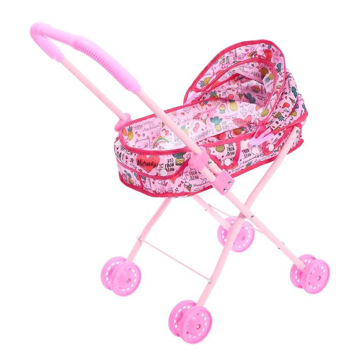 Коляска для кукол «Улыбнись!», универсальная, металлический каркас Коляска для кукол «Улыбнись!», универсальная, металлический каркас