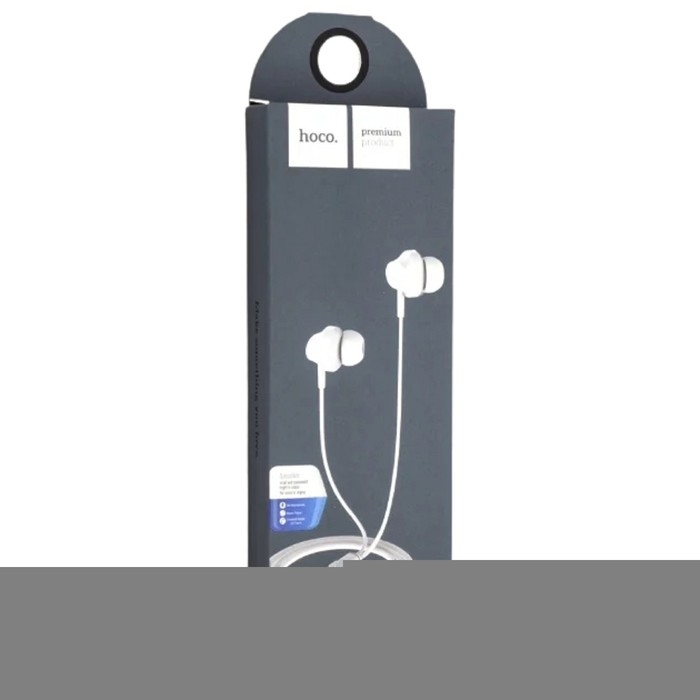 Наушники Hoco M14, проводные, вакуумные, микрофон, Jack 3.5, 1.2 м, белые Наушники Hoco M14, проводные, вакуумные, микрофон, Jack 3.5, 1.2 м, белые