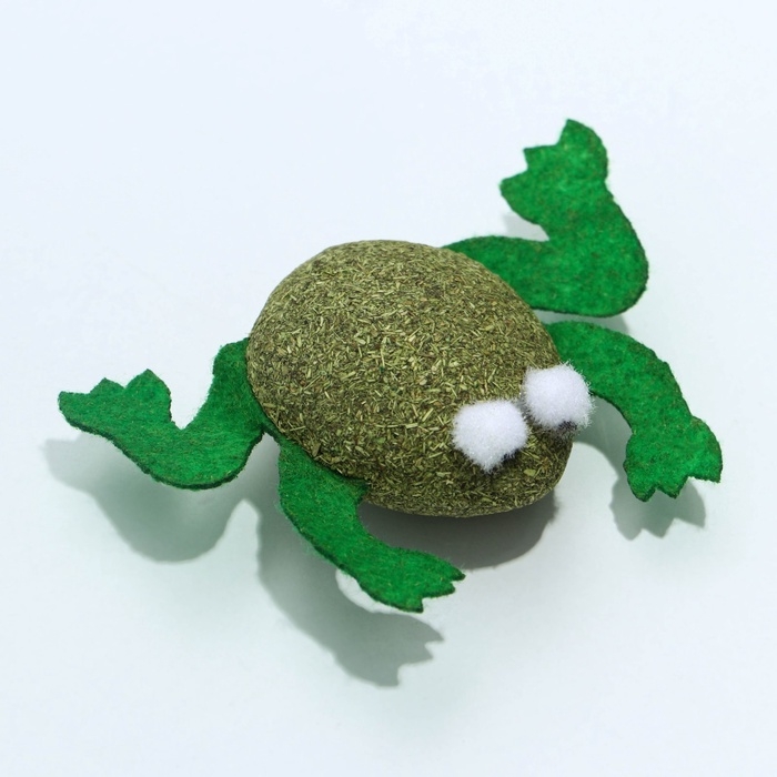 Игрушка для кошек «Лягушка» из кошачьей мяты, 4 х 3 см Игрушка для кошек «Лягушка» из кошачьей мяты, 4 х 3 см