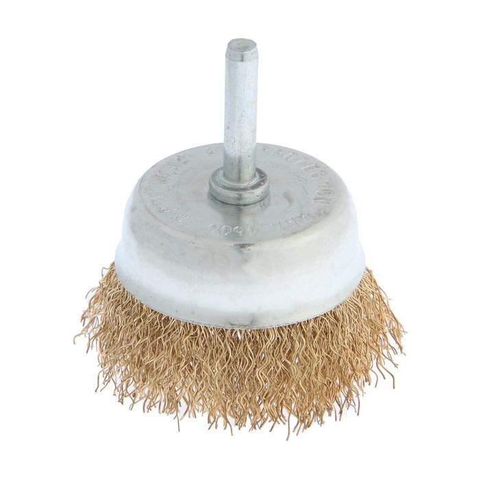 Щетка металлическая для дрели ТУНДРА, со шпилькой,  Щетка металлическая для дрели ТУНДРА, со шпилькой, "чашка", 65 мм