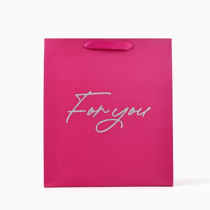 Пакет ламинированный вертикальный «Для тебя», глиттер, M, 26 х 30 х 9 см Пакет ламинированный вертикальный «Для тебя», глиттер, M, 26 х 30 х 9 см