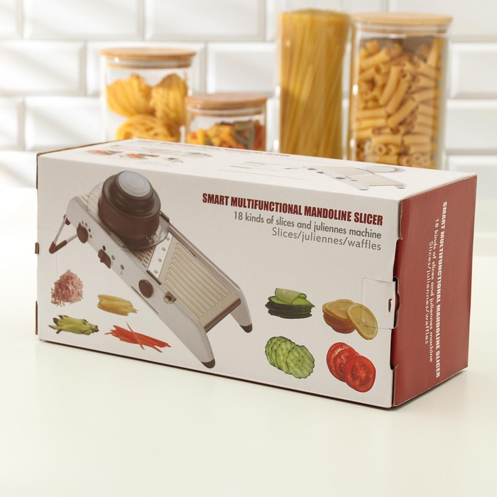 Овощерезка Magistro Stormy, с контролируемым углом нарезания, нержавеющая сталь, 35×15×14 см, цвет белый Овощерезка Magistro Stormy, с контролируемым углом нарезания, нержавеющая сталь, 35×15×14 см, цвет белый