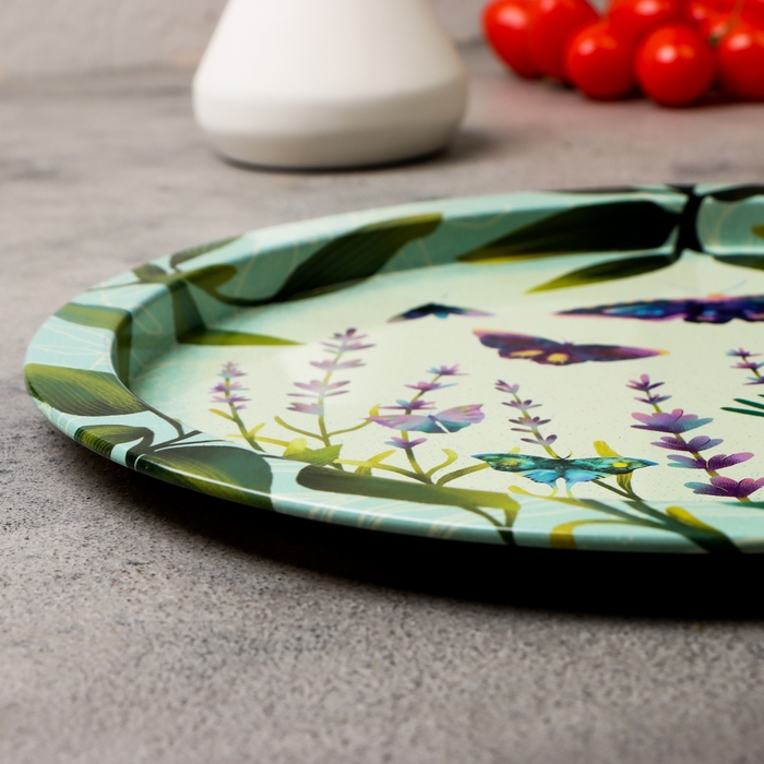 Поднос «Идиллия», 28 х 1,6 х 0,32 см, металл