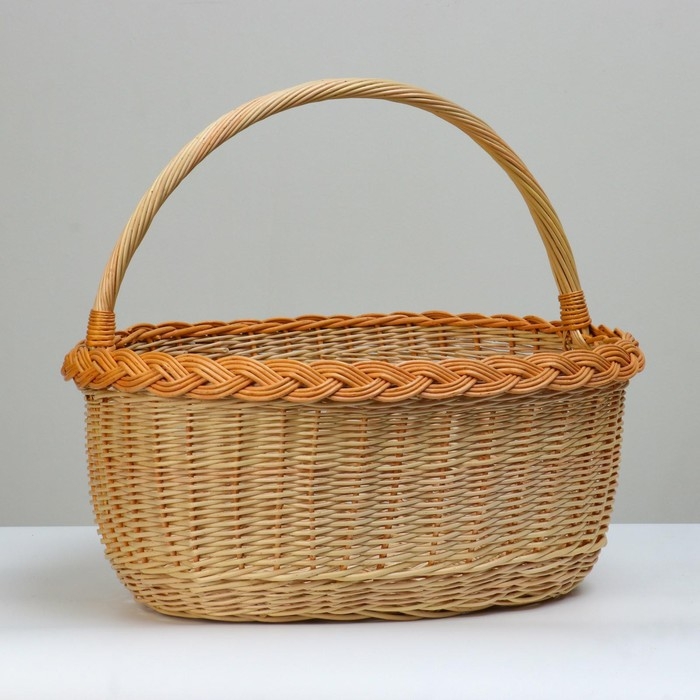 Корзина «Боровичок», 15 л, дно - 34х21, верх - 43х33, H= 19(37) см Корзина «Боровичок», 15 л, дно - 34х21, верх - 43х33, H= 19(37) см