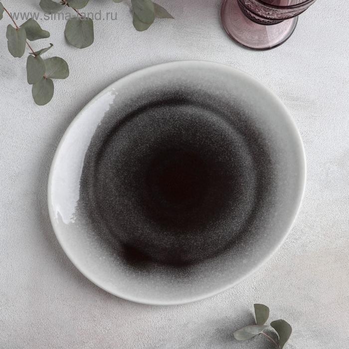 Блюдо фарфоровое для подачи Magistro «Сиам», 26×23 см, цвет серый