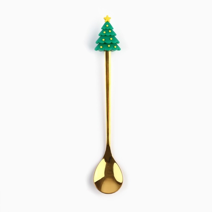 Ложка новогодняя с резиновым доп.элементом «Новый год: Ярких моментов», 3,5 х 16 см Ложка новогодняя с резиновым доп.элементом «Новый год: Ярких моментов», 3,5 х 16 см