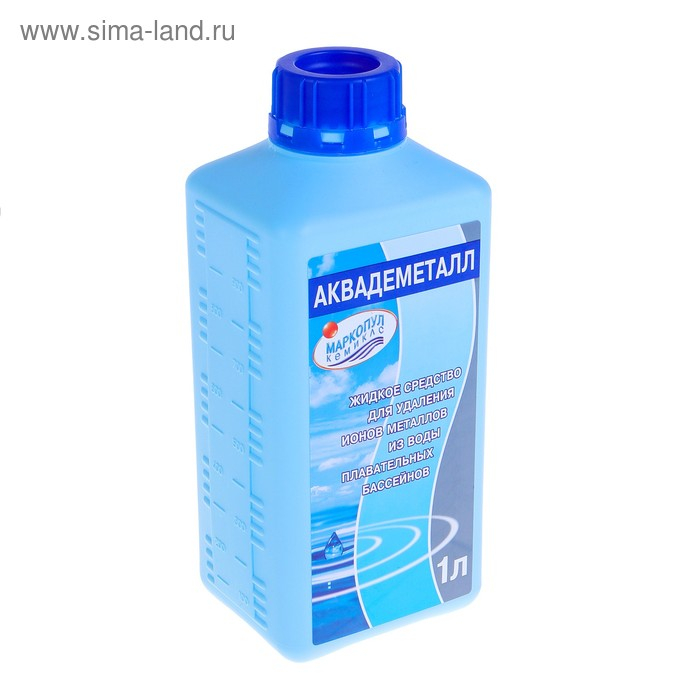 Жидкое средство для удаления ионов металлов из воды  Жидкое средство для удаления ионов металлов из воды "Аквадеметалл", флакон, 1 л