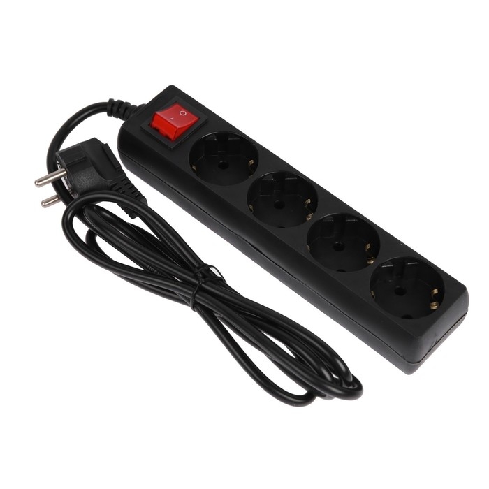 Сетевой фильтр 5bites SP4B-218 4S, 4 розетки, 1.8 м, 10 А, 3х0.75 мм2, с выкл., черный Сетевой фильтр 5bites SP4B-218 4S, 4 розетки, 1.8 м, 10 А, 3х0.75 мм2, с выкл., черный