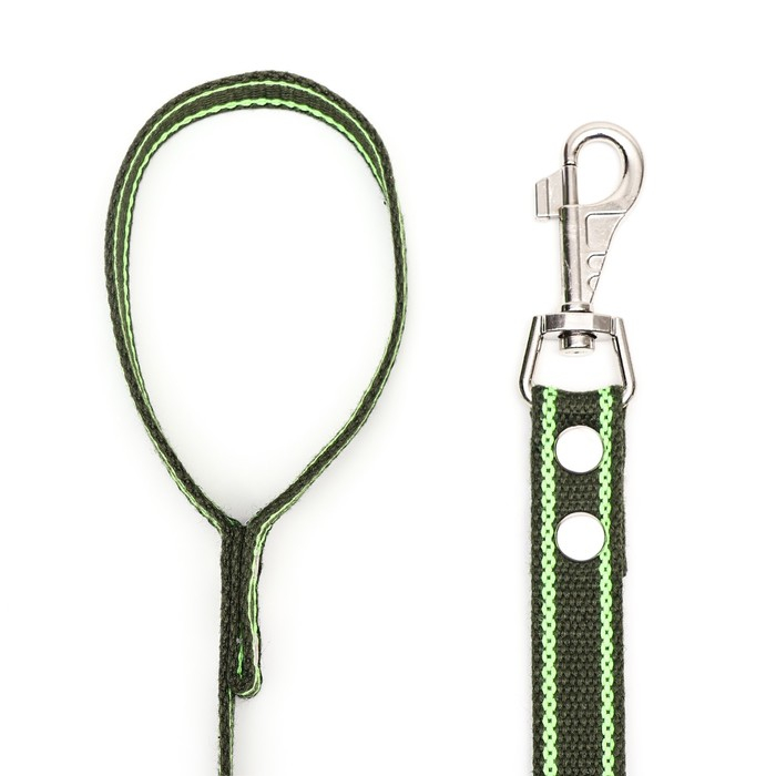 Поводок брезентовый, 2,7 м х 2,5 см, хаки/зелёный Поводок брезентовый, 2,7 м х 2,5 см, хаки/зелёный