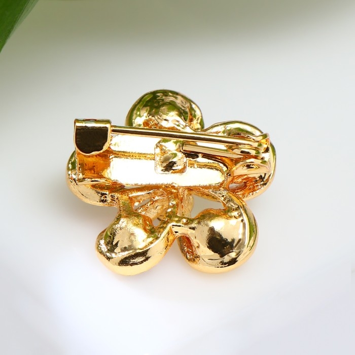 Брошь «Цветочек» пятилистник, цветная в жёлтом золоте (неделимая фасовка 12 шт., цена за шт.) Брошь «Цветочек» пятилистник, цветная в жёлтом золоте (неделимая фасовка 12 шт., цена за шт.)