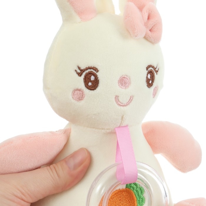 Подвеска музыкальная «Милая зайка», заводная, с погремушкой, на кроватку, коляску, Крошка Я Подвеска музыкальная «Милая зайка», заводная, с погремушкой, на кроватку, коляску, Крошка Я