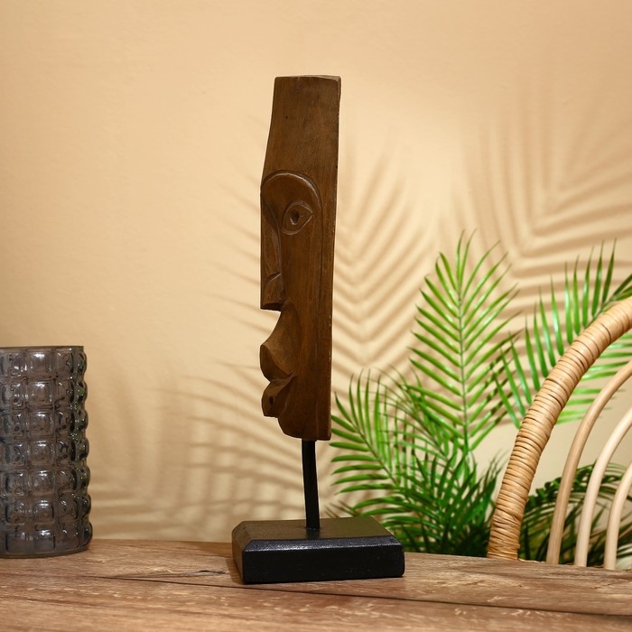 Маска Маска "Лени" на подставке, албезия 42 см