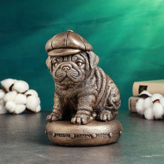 Копилка Копилка "Бульдог в кепке" 14х15х21см, бронза