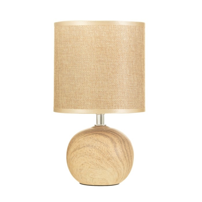 Настольная лампа Настольная лампа "Линен" E14 40Вт коричневый 15х15х28 см RISALUX