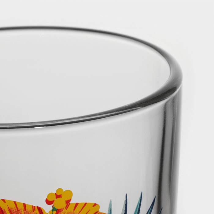 Кружка стеклянная «Тропические цветы», 300 мл, рисунок МИКС Кружка стеклянная «Тропические цветы», 300 мл, рисунок МИКС