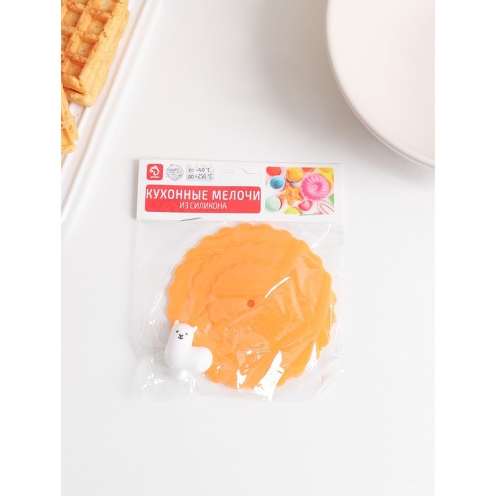 Крышка - непроливайка силиконовая Доляна «Лама», d=10 см, цвет оранжевый Крышка - непроливайка силиконовая Доляна «Лама», d=10 см, цвет оранжевый