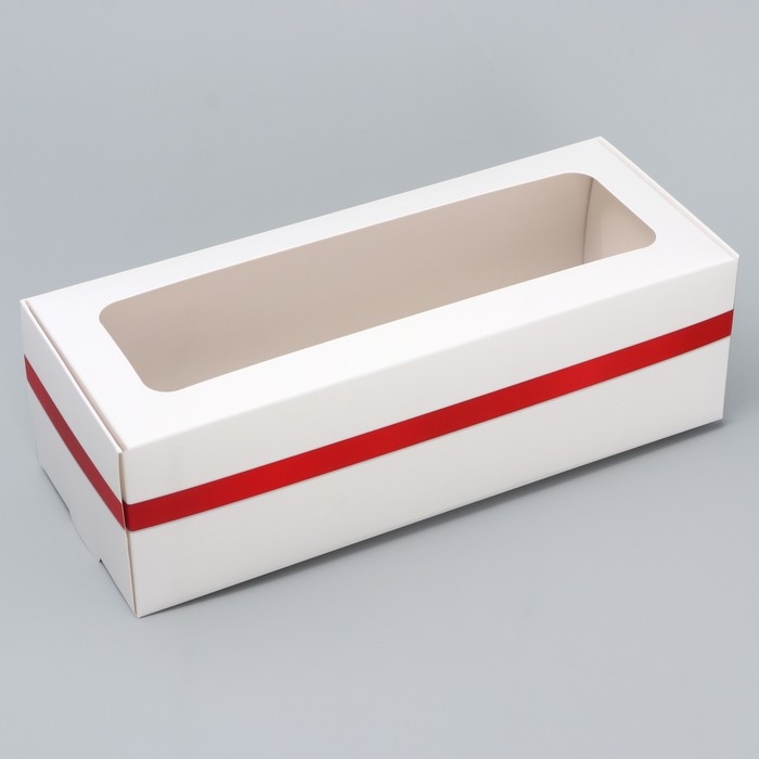 Кондитерская упаковка, коробка для кекса с окном, «Бант», 26 х 10 х 8 см Кондитерская упаковка, коробка для кекса с окном, «Бант», 26 х 10 х 8 см