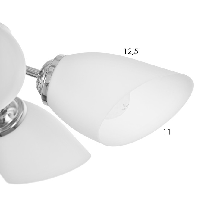 Люстра потолочная Кэтти 5х40Вт Е27 Хром 55x55x25 см Люстра потолочная Кэтти 5х40Вт Е27 Хром 55x55x25 см