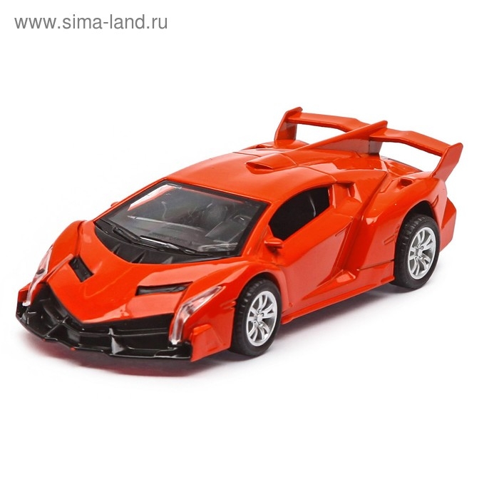 Машина металлическая «Спорткар», инерционная, масштаб 1:43, цвета МИКС Машина металлическая «Спорткар», инерционная, масштаб 1:43, цвета МИКС