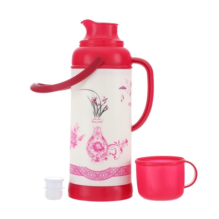 Термос 2 л, со стеклянной колбой 18 х 39 см, розовый Термос 2 л, со стеклянной колбой 18 х 39 см, розовый