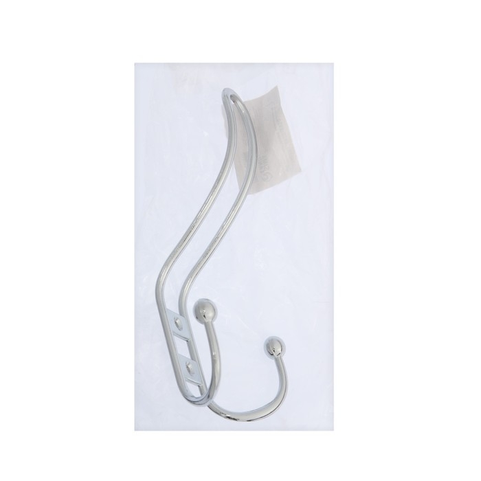 Крючок мебельный ТУНДРА TKT002, трехрожковый, хром Крючок мебельный ТУНДРА TKT002, трехрожковый, хром