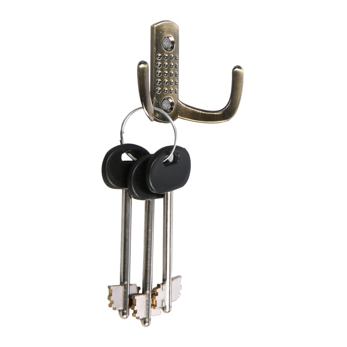 Крючок мебельный ТУНДРА TKD011, двухрожковый, старинная бронза Крючок мебельный ТУНДРА TKD011, двухрожковый, старинная бронза