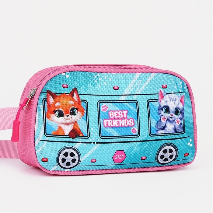 Сумка поясная детская для девочки &laquo;Лучшие друзья&raquo; 20х11х4см