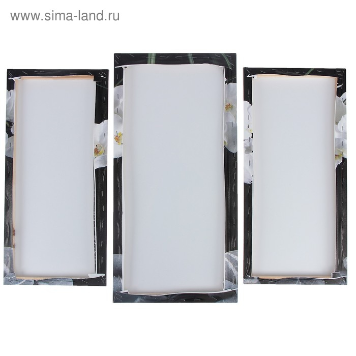 Модульная картина  Модульная картина "Орхидеи в вазе"  (2-25х52; 1-30х60) 60х80 см