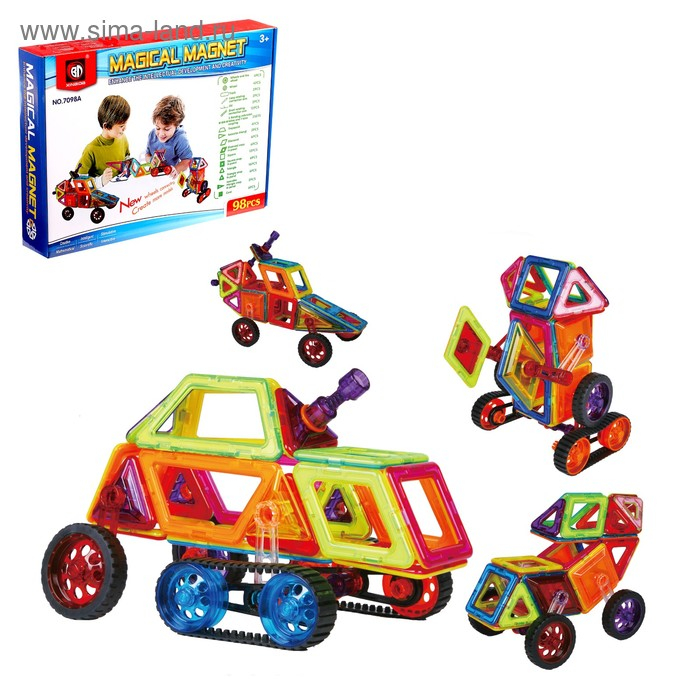 Конструктор магнитный «Магический магнит», 98 деталей Конструктор магнитный «Магический магнит», 98 деталей