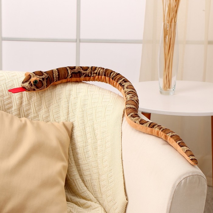 Мягкая игрушка «Змея», 80 см, тёмные пятна Мягкая игрушка «Змея», 80 см, тёмные пятна