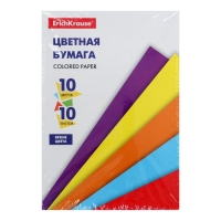 Бумага цветная А5, 10 цветов, 10 листов, ErichKrause, односторонняя, немелованная, на склейке, плотность 80 г/м2, схема поделки