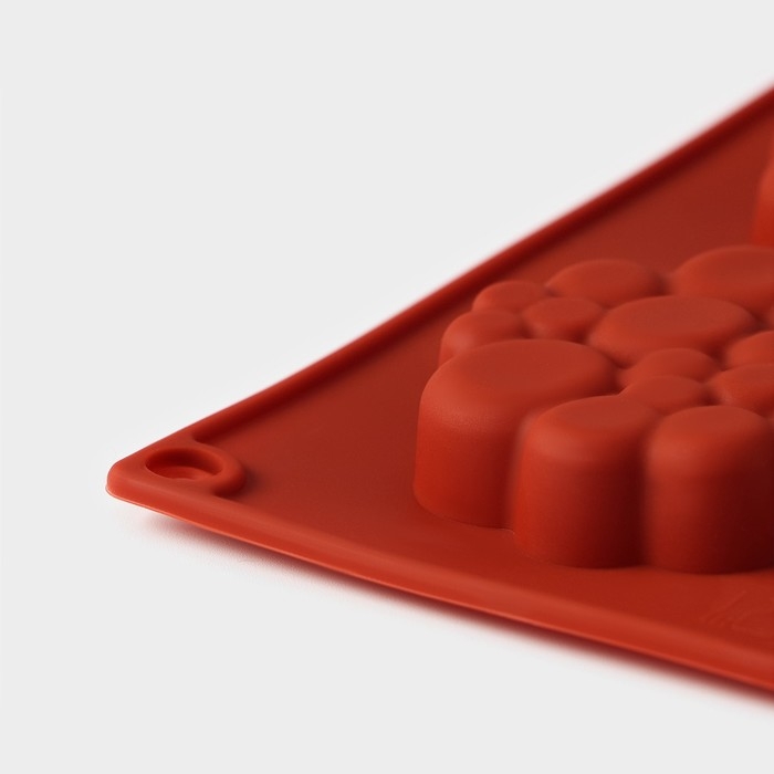 Форма для выпечки Доляна «Пузыри», силикон, 29×17×1,5 см, 8 ячеек (6×6×1,5 см), цвет коричневый Форма для выпечки Доляна «Пузыри», силикон, 29×17×1,5 см, 8 ячеек (6×6×1,5 см), цвет коричневый