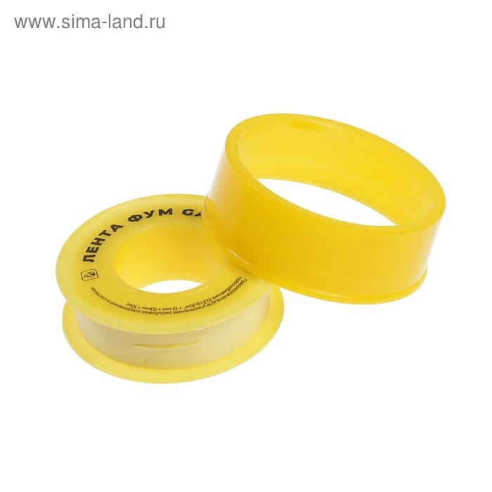 Лента ФУМ Masterprof ИС.130218, GAS, 12х0,1 мм, 10 м,  для соединений газового оборудования Лента ФУМ Masterprof ИС.130218, GAS, 12х0,1 мм, 10 м,  для соединений газового оборудования