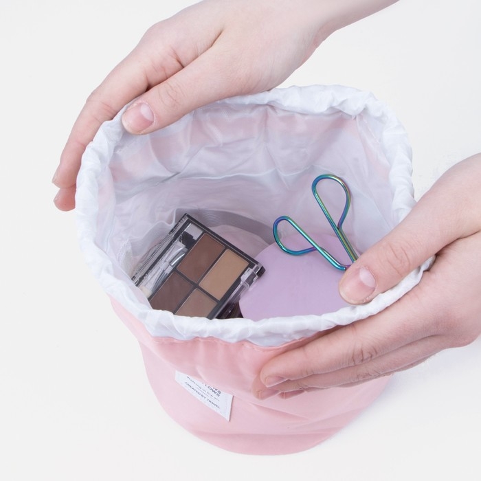 Косметичка на шнурке, с кошельком, цвет розовый Косметичка на шнурке, с кошельком, цвет розовый