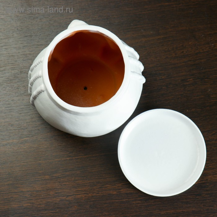 Горшок - органайзер Горшок - органайзер "Клеопатра" белый, 1,6 л/ 16х17х16см