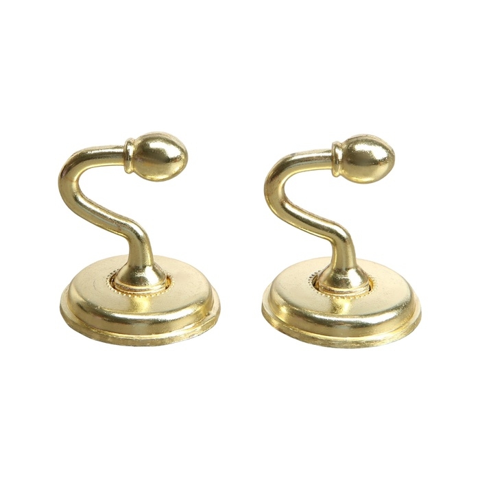 Крючок однорожковый для штор CAPPIO KC112, цвет золото, 2 шт